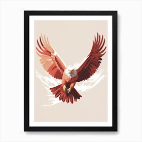 Minimalist Golden Eagle Illustration Art Print