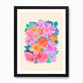 Watercolor Flowers Art Print