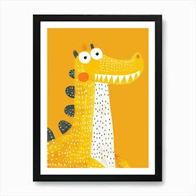 Yellow Alligator 3 Art Print