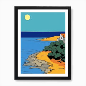 Minimal Design Style Of Algarve, Portugal 3 Art Print