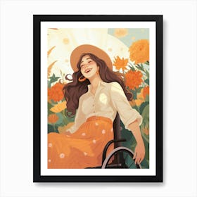 Body Positivity Sunshine Meadows Pastel Illustration 3 Art Print