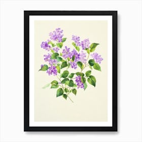 Lilac 2 Vintage Flowers Flower Art Print