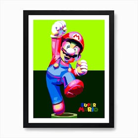 Super Mario Cartoon Character Pop Art Art Print