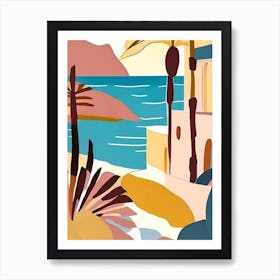 La Palma Canary Islands Spain Muted Pastel Tropical Destination Art Print