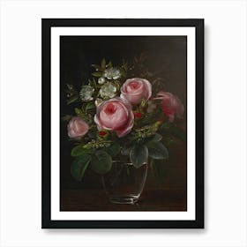 Roses In A Vase Art Print