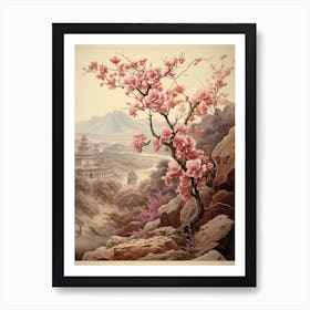 Plum Blossom Victorian Style 0 Art Print