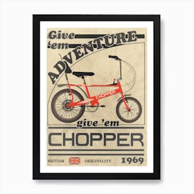 Chopper Bicycle Vintage Style Advert Art Print