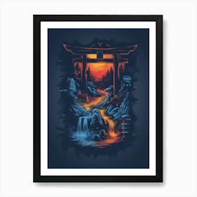 Japanese Tori Gate Art Print