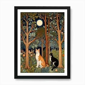 William Morris Cats In The Forest Art Print