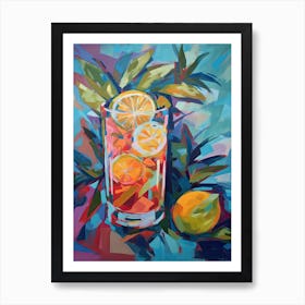 Long Island Tea Cocktail Oil Painting 2 Art Print