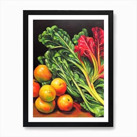 Swiss Chard 3 Cezanne Style vegetable Art Print