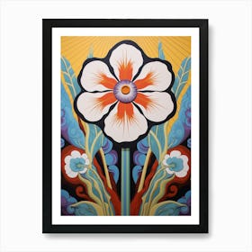 Flower Motif Painting Iris 1 Art Print