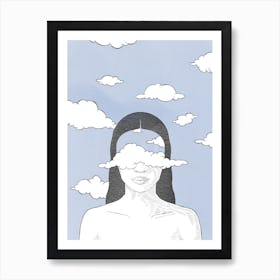 Clouds over head Art Print