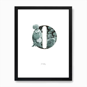 Flower Alphabet O Art Print