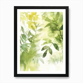 Watercolor Leaves Art Print