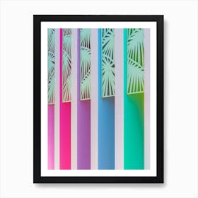 Colorful Rainbow Wall Art At The Saguaro Hotel In Palm Springs Art Print