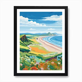 Rhossili Bay, Gower Peninsula, Wales, Matisse And Rousseau Style 1 Art Print