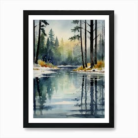 Winter In The Woods 4 Art Print