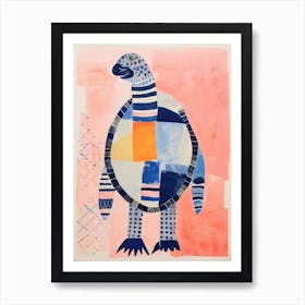 Playful Illustration Of Sea Turtle For Kids Room 1 Art Print