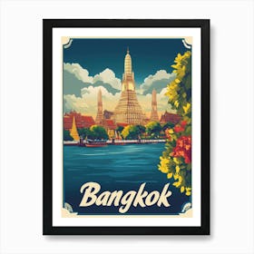 Aihrgdesign A Vintage Travel Poster Of Bangkok 1 Art Print