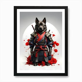 Samurai Dog 2 Art Print