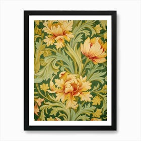 Floral Wallpaper Pattern Art Print