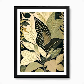 Leaf Pattern Rousseau Inspired Art Print