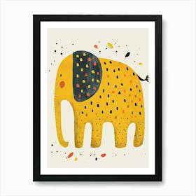 Yellow Elephant 4 Art Print