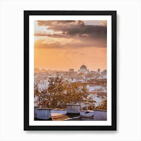 Sunset in Belgrade pt 2 Art Print