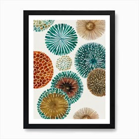 Sea Urchin Roe Vintage Graphic Watercolour Art Print