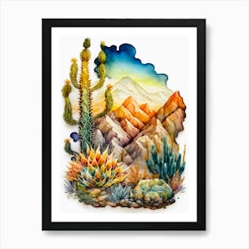 Cactus Desert Art Print