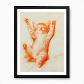 Orange Kitten 1 Art Print