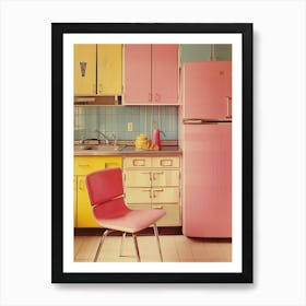 Retro Pastel Kitchen Polaroid Inspired 3 Art Print
