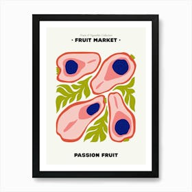 The Fruit Market Passion Fruit Illustration Maximalist Art Print