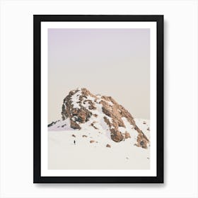 Pastel Snowy Mountain Art Print