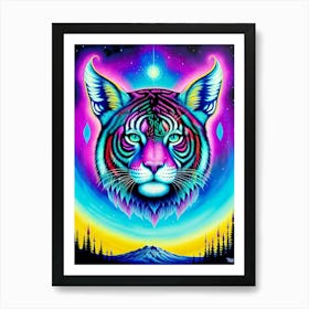 Psychedelic Tiger 1 Art Print