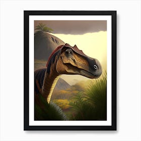 Maiasaura Illustration Dinosaur Art Print