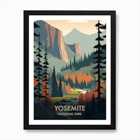 Yosemite National Park Vintage Travel Poster 12 Art Print