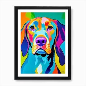 Vizsla Fauvist Style Dog Art Print