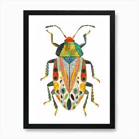 Colourful Insect Illustration Pill Bug 9 Art Print