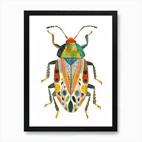 Colourful Insect Illustration Pill Bug 9 Poster