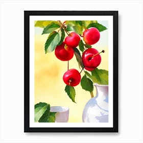 Sour Cherry 2 Italian Watercolour fruit Art Print