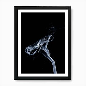 Smoke On A Black Background Art Print