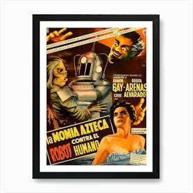 Robot Vs Aztec Mummy, Movie Poster Art Print
