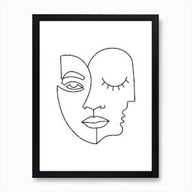 One Eye Sees Line Art Print