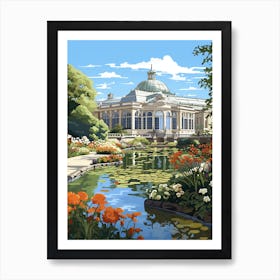 Royal Palace Of Laeken Gardens Belgium Illustration 1 Art Print