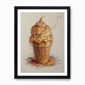 Ice Cream Cone 68 Art Print