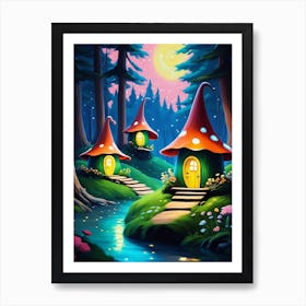 Fairy Houses Art Print