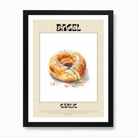 Garlic Bagel 1 Art Print