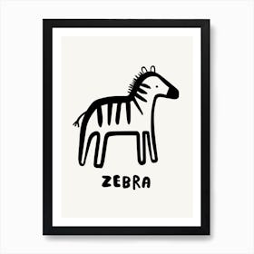 Zebra Illustration 1 Poster